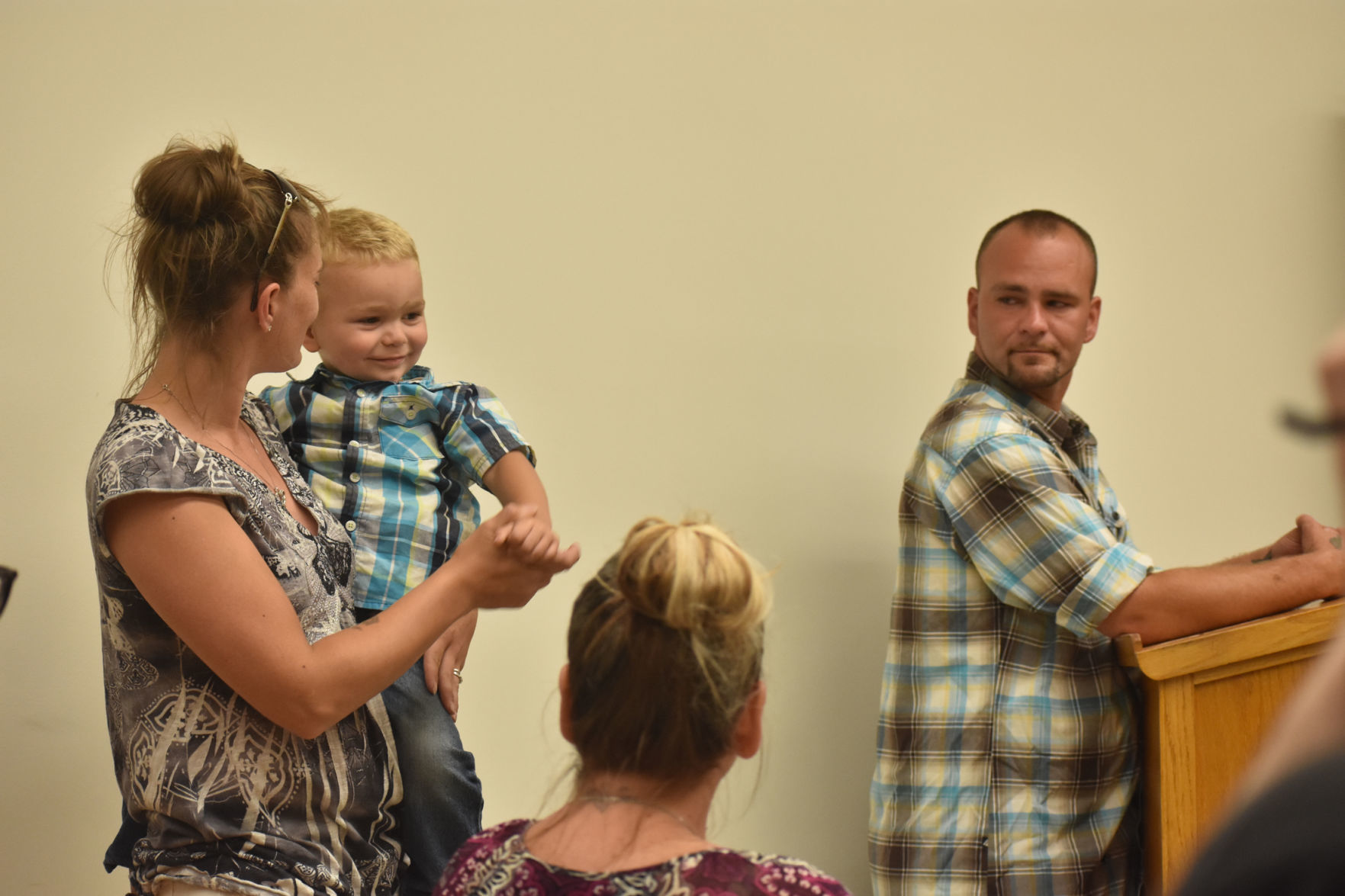 Leofilos family at Marquette County Courthouse